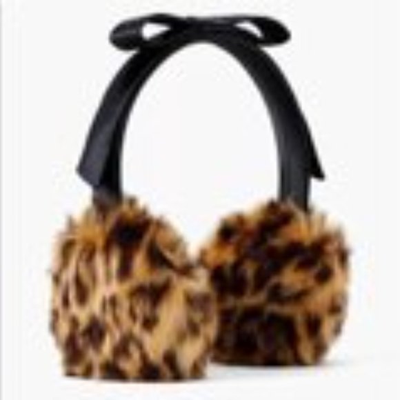 NWT Kate Spade Faux Fur Earmuff Leopard - Picture 3 of 7